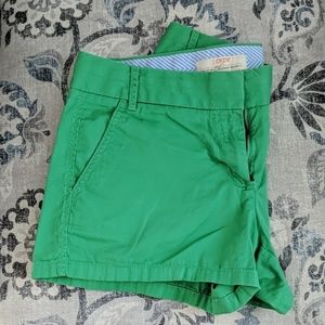 J Crew Factory Kelly Green Chino Shorts
